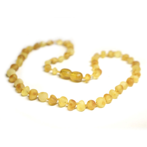 Unpolished Baroque Style Lemon / Honey Teething Necklace