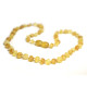 Unpolished Baroque Style Lemon / Honey Teething Necklace