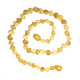 Unpolished Baroque Style Lemon / Honey Teething Necklace