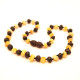 Unpolished Baroque Style Milky/Cherry  Amber Baby Teething Necklace