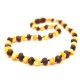 Unpolished Baroque Style Milky/Cherry  Amber Baby Teething Necklace