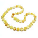 LUXURY Polished Round Style Lemon / Milky Teething Necklace