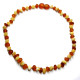 Unpolished Baroque Style Milky / Cognac Baltic Amber Teething Necklace
