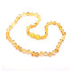 Polished Baroque Style Light Honey Amber Baby Teething Necklace