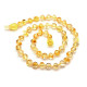 Polished Baroque Style Light Honey Amber Baby Teething Necklace