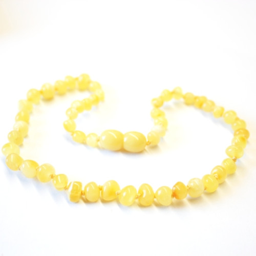Lot of 10 Polished Baraque StyleMilky (Royal) Amber Baby Teething Necklace
