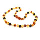 Polished Baroque Style Multi-color Amber Baby Teething Necklace