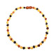 Polished Baroque Style Multi-color Amber Baby Teething Necklace