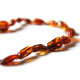 Polished Bean Style Light Cognac Amber Baby Teething Necklace