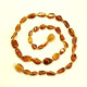 Lot of 10 Polished Bean Shaped Cognac Amber Baby Teething Necklace
