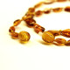 Lot of 10 Polished Bean Shaped Cognac Amber Baby Teething Necklace