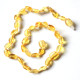 Polished Bean Style Lemon Amber Baby Teething Necklace
