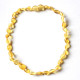 Polished Bean Style Lemon Amber Baby Teething Necklace