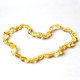 Polished Bean Style Lemon Amber Baby Teething Necklace