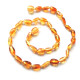 Polished Bean Style Honey Amber Baby Teething Necklace