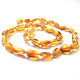Polished Bean Style Honey Amber Baby Teething Necklace