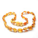 Polished Bean Style Honey Amber Baby Teething Necklace