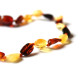 Polished Bean Style Multi-color Amber Baby Teething Necklace