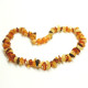 Polished Split Style Multicolor Baby Teething Necklace