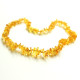 Polished Split Style Lemon Baltic Amber Teething Necklace