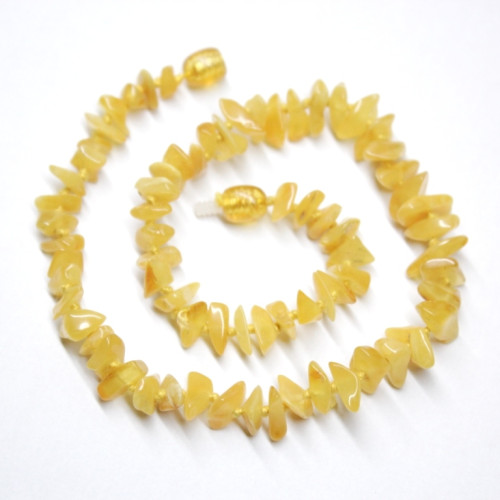 Polished Split Style Milky Baltic Amber Adult Healing Necklace