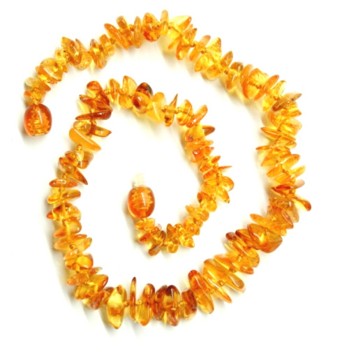 Polished Split Style Honey Teething Necklace