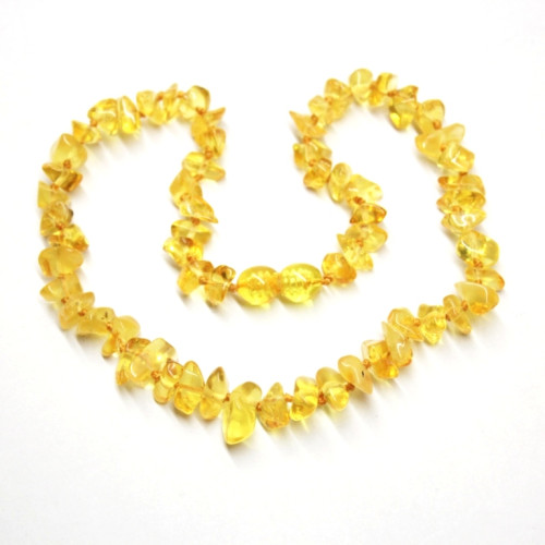 Polished Nuts Style Lemon Baltic Amber Teething Necklace
