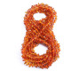 10 Polished Nuts Style Light Cognac Amber Baby Teething Necklaces