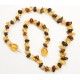 Polished Nuts Style Multi-color Baltic Amber Teething Necklace