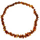 Raw Split Style Light Cognac Teething Necklace
