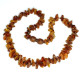 Raw Split Style Light Cognac Teething Necklace