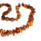 Raw Split Style Light Cognac Teething Necklace