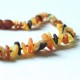 Raw Split Style Multi-color Baltic Amber Teething Necklace