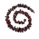 Raw Split Style Dark Cognac Teething Necklace