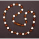 Polished Baroque Style Cognac Baltic Amber With Onyx Teething Necklace
