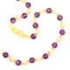 Polished Baroque Style Lemon Baltic Amber With amethyst Teething Necklace