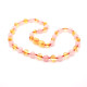 Polished Baroque Style Honey Baltic Amber With ROSE QUARTZ Teething Necklace