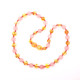 Polished Baroque Style Honey Baltic Amber With ROSE QUARTZ Teething Necklace