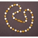 Polished Baroque Style Honey Baltic Amber With Howlite Teething Necklace