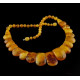 Classic Egg Yolk Baltic Amber Statement Necklace.
