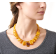 Classic Egg Yolk Baltic Amber Statement Necklace.