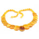Classic Egg Yolk Baltic Amber Statement Necklace.