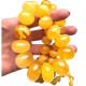 LUXURY Yellow Color Baltic Amber Baroque Beads Necklace 72cm 123g