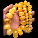 LUXURY Yellow Color Baltic Amber Baroque Beads Necklace 72cm 123g