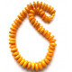Luxury  Antique Color Baltic Amber Disc Necklace