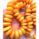 Luxury  Antique Color Baltic Amber Disc Necklace