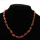 Unpolished Bean Style Cognac Baltic Amber Adult / Mom Necklace 