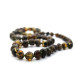 Polished Baroque Style Dark Green Healing Necklace
