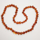 Polished Baroque Style Light Cognac Adult / Mom Healing Necklace