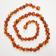 Polished Baroque Style Light Cognac Adult / Mom Healing Necklace